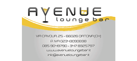 Biglietto da visita di Avenue Lounge Bar