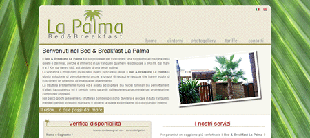 Sito web del Bed & Breakfast La Palma