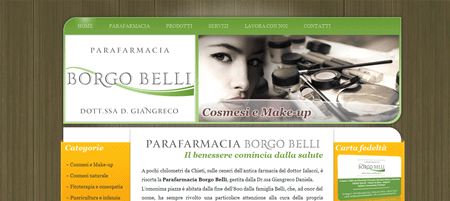 Sito web della Parafarmacia Borgo Belli