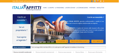 Sito web 2011 del Franchising Immobiliare Italia Affitti